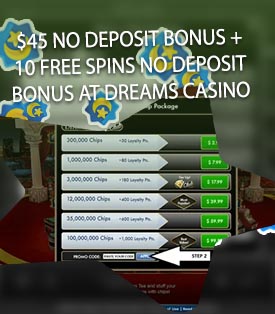 Dreams $100 no deposit